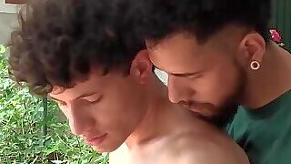 gay Cute latino twink bareback fucked by handsome stud anal 