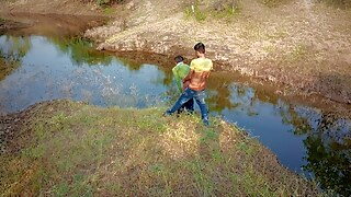twink (gay) Indian village boy couple goes near water in the forest and enjoys water and also enjoys sex - Gay Movie In Hindi Voice asian (gay)