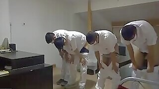 fetish Teacher spanks four naughty boys spanking