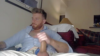 big cock Straight man strokes his humongous hard cock on webcam daddy