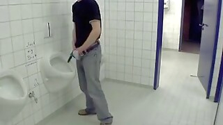 caught masturbating Kroussibo Jerk Off and SelfSuck in Public Toilet #1 hidden camera